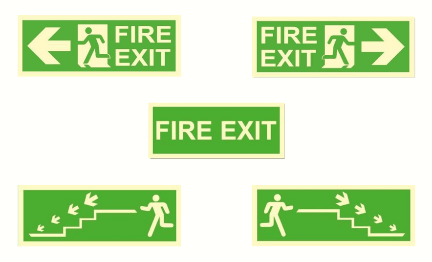 Glow in the dark signs